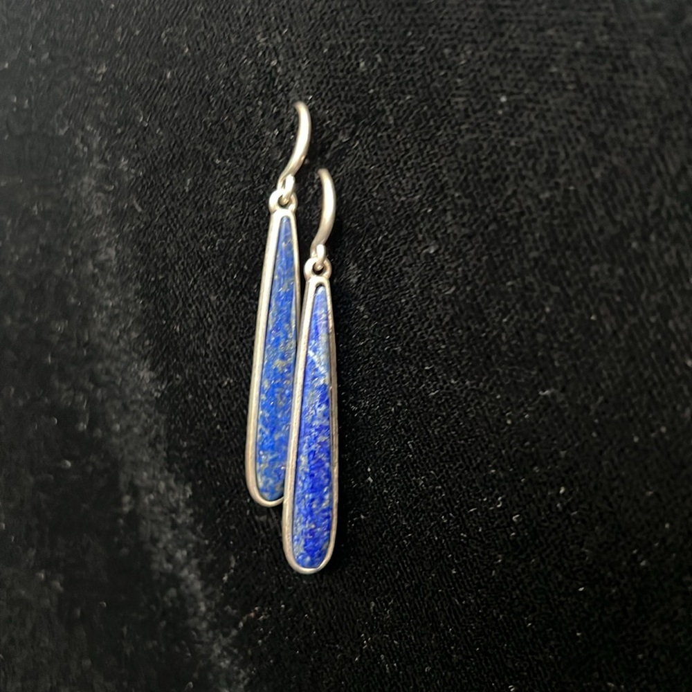 J. Jill Blue Silver Teardrop Earrings